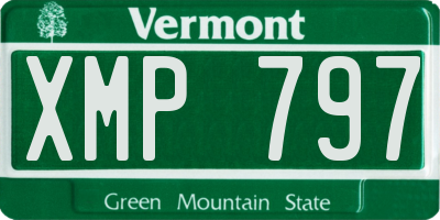 VT license plate XMP797