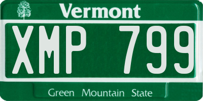 VT license plate XMP799