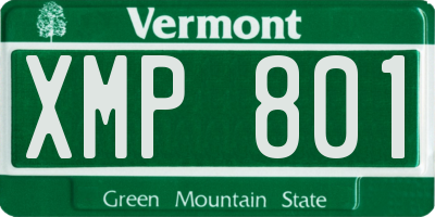 VT license plate XMP801