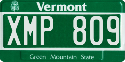 VT license plate XMP809