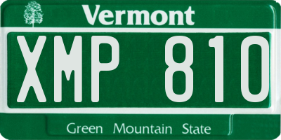 VT license plate XMP810