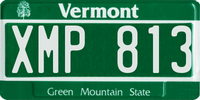 VT license plate XMP813