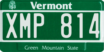 VT license plate XMP814