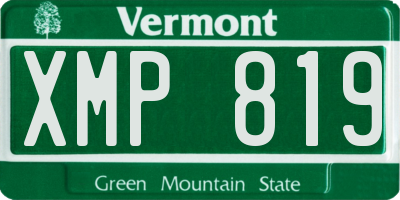 VT license plate XMP819