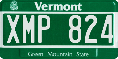 VT license plate XMP824