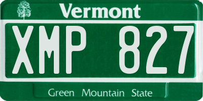 VT license plate XMP827