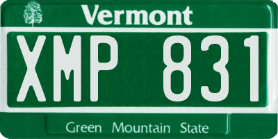 VT license plate XMP831