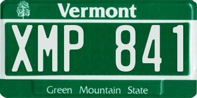 VT license plate XMP841
