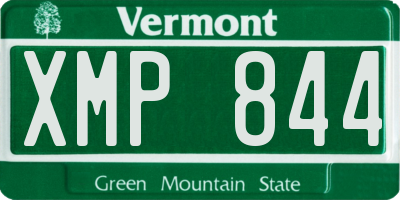 VT license plate XMP844