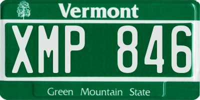 VT license plate XMP846