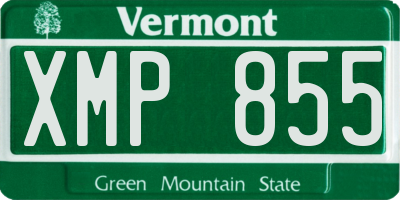 VT license plate XMP855