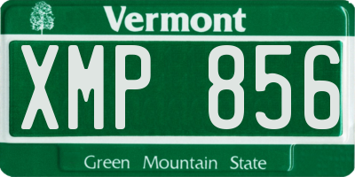 VT license plate XMP856