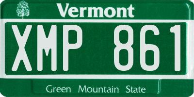 VT license plate XMP861