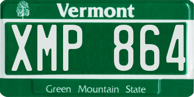 VT license plate XMP864