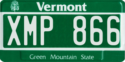 VT license plate XMP866