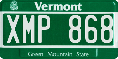 VT license plate XMP868