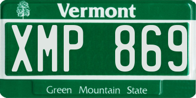 VT license plate XMP869