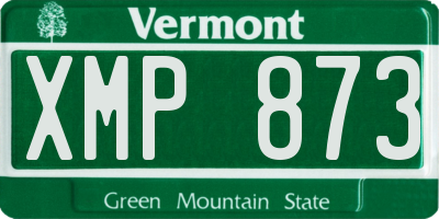 VT license plate XMP873