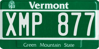 VT license plate XMP877