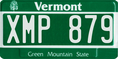 VT license plate XMP879