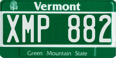 VT license plate XMP882