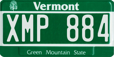 VT license plate XMP884