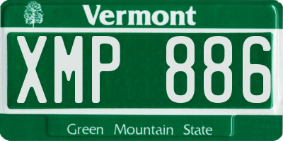 VT license plate XMP886