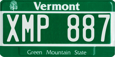 VT license plate XMP887