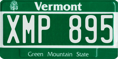 VT license plate XMP895