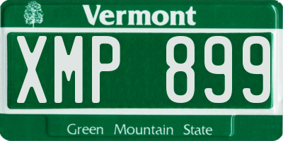 VT license plate XMP899