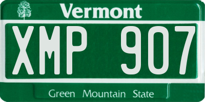 VT license plate XMP907