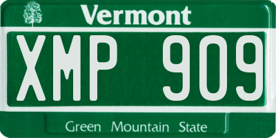VT license plate XMP909