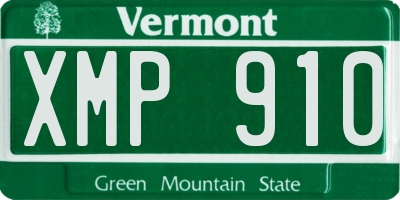 VT license plate XMP910