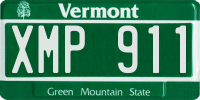 VT license plate XMP911