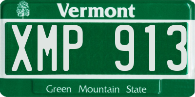 VT license plate XMP913