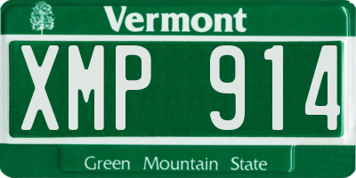 VT license plate XMP914