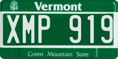 VT license plate XMP919