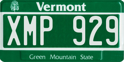 VT license plate XMP929