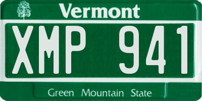 VT license plate XMP941