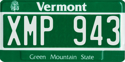 VT license plate XMP943