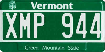 VT license plate XMP944