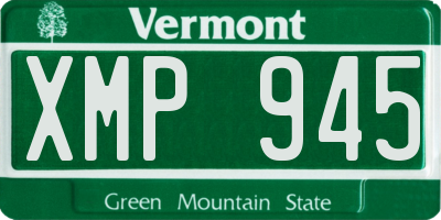 VT license plate XMP945