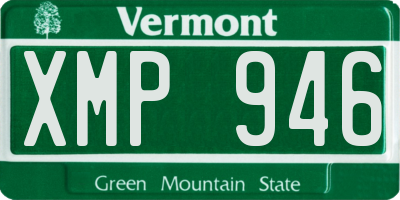 VT license plate XMP946