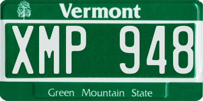 VT license plate XMP948