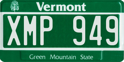 VT license plate XMP949