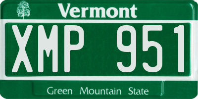 VT license plate XMP951