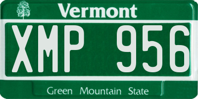 VT license plate XMP956