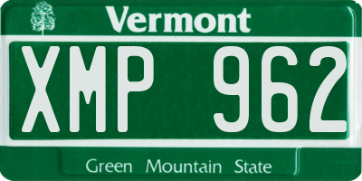 VT license plate XMP962