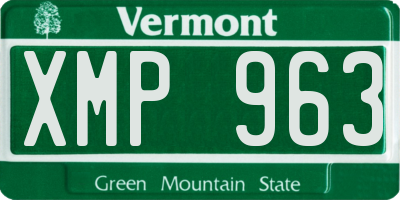 VT license plate XMP963