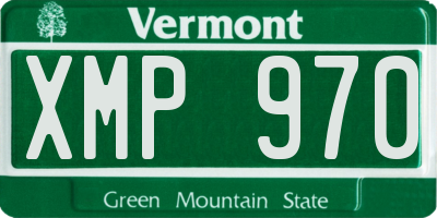 VT license plate XMP970